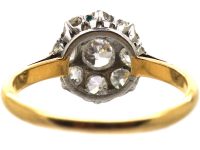 Early 20th Century 18ct White & Yellow Gold Diamond Cluster Ring