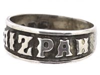 Victorian Silver Ring That Spells Mizpah