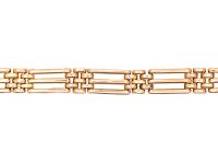 Edwardian 9ct Gold Gate Bracelet