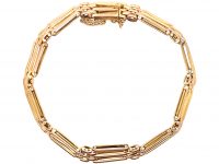 Edwardian 9ct Gold Gate Bracelet