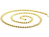 Victorian 18ct Gold Curved Anchor Link Chain