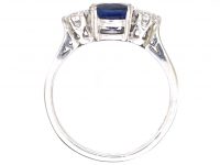 Early 20th Century Sapphire & Diamond Three Stone Ring