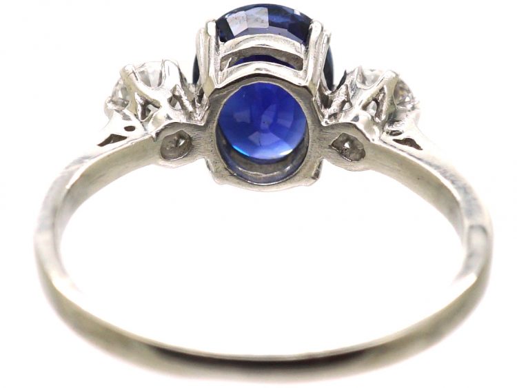 Early 20th Century Sapphire & Diamond Three Stone Ring