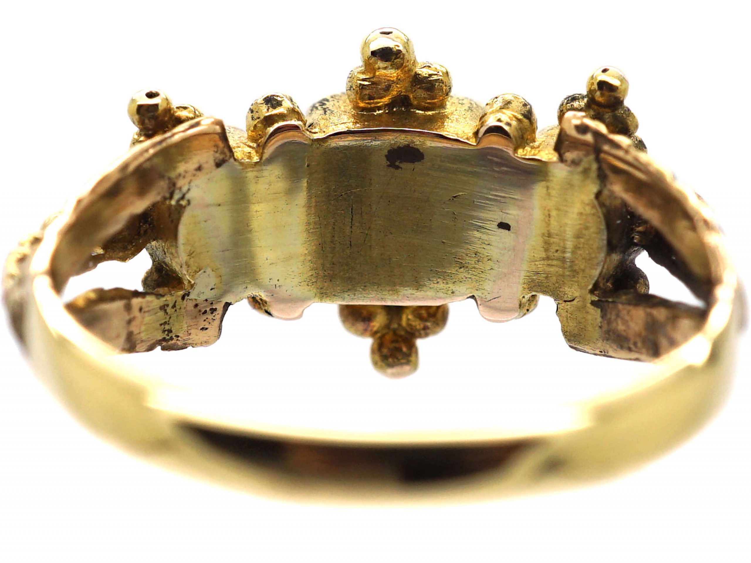 Regency Style Rings Regency 15ct Gold Ring set with Rock Crystal & Natural Pearls (925X ...
