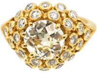 18ct Gold, Diamond Cluster Ring by Gilbert Albert