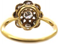 Edwardian 18ct Gold & Platinum, Diamond Pierced Cluster Ring