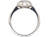 Art Deco 18ct White Gold Bombè Diamond Cluster Ring