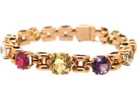 Retro 18ct Gold Harlequin Bracelet