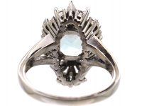 18ct White Gold Ring set with an Aquamarine & Diamonds