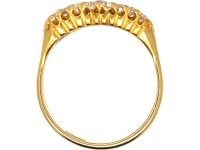 Edwardian 18ct Gold set with Four Lines of Diamonds