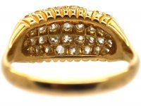 Edwardian 18ct Gold set with Four Lines of Diamonds