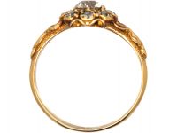 Regency 18ct Gold Diamond Cluster Ring with Ornate Shoulders