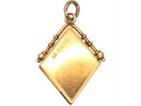 Edwardian 18ct Gold Diamond Shaped Locket set with a Diamond