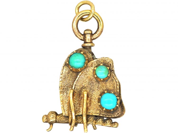 Regency 15ct Gold Butterfly Pendant set with Turquoise