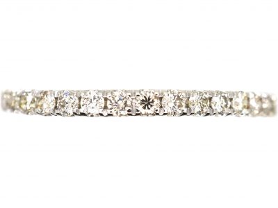 18ct White Gold & Diamond Narrow Eternity Ring