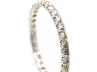 18ct White Gold & Diamond Narrow Eternity Ring