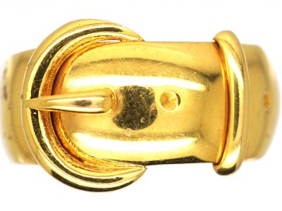 Edwardian 18ct Gold Buckle Ring