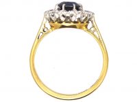 Early 20th Century 18ct Gold, Sapphire & Diamond Cluster Ring