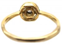 Art Deco 18ct Gold & Platinum Target Ring set with a Diamond