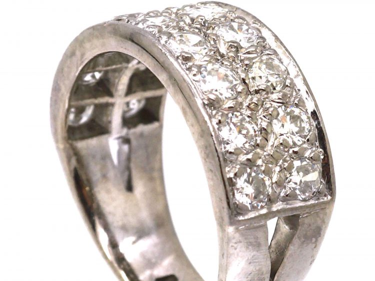 18ct White Gold Ring by Charles Green & Sons set with Diamonds