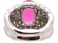 French 18ct White Gold Pink Tourmaline & Diamond Ring by André Vassort