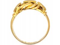 Edwardian 18ct Gold Knot Ring set with Three Diamonds