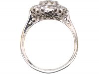 French Mid 20th Century 18ct White Gold Diamond Cluster Ring