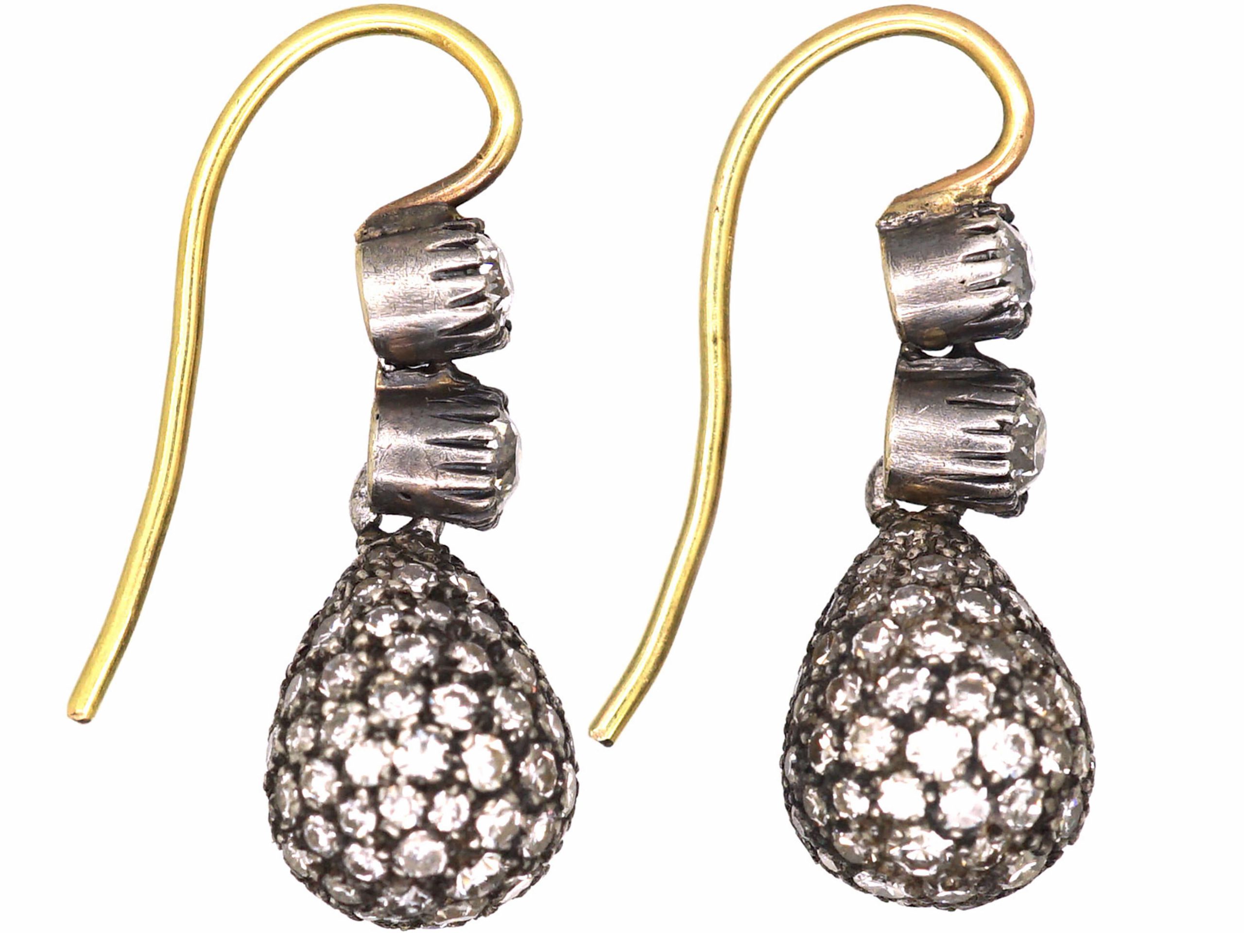 Orecchini A Goccia Pendenti Oro Rosa Con Cristalli Rosa Cuore - Regalo Perfetto Per Sposa E Damigelle
