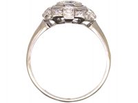 Art Deco Platinum Octagonal Ring set with Diamonds