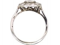 Art Deco 18ct White Gold & Diamond Octagonal Ring