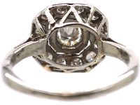 Art Deco 18ct White Gold & Diamond Octagonal Ring