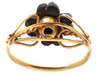 Victorian 15ct Gold & Horn Flower Ring