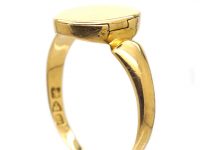 Edwardian 18ct Gold Signet Ring with Hidden Compartment