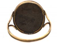 Early 19th Century 9ct Gold Berlin Iron Ring with Relief of Leda & the Swan