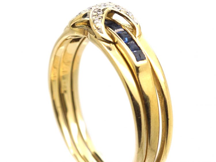 Mid 20th Century 14ct Gold Interchangeable Ring set with Sapphires, Rubies & Diamonds