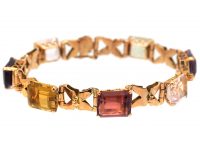 Retro 14ct Gold Harlequin Bracelet