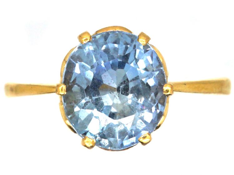 Mid 20th Century 18ct Gold Ring set with a Zircon