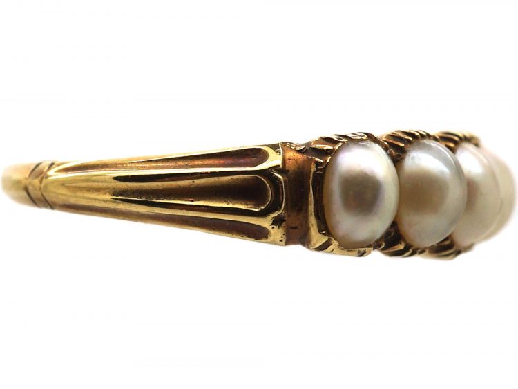 Regency 15ct Gold & Natural Split Pearl Ring