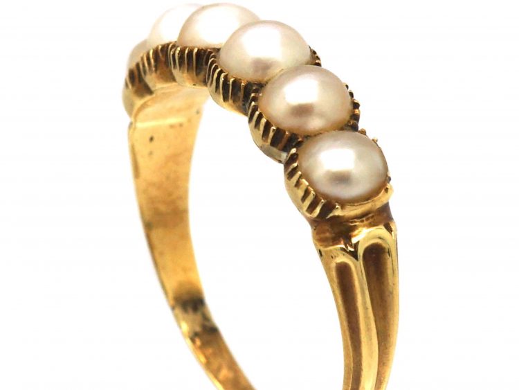 Regency 15ct Gold & Natural Split Pearl Ring