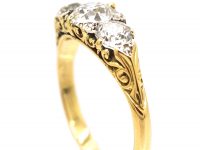 Victorian 18ct Gold Three Stone Diamond Ring