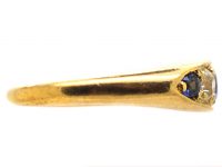 Edwardian 18ct Gold Sapphire & Diamond Five Stone Ring