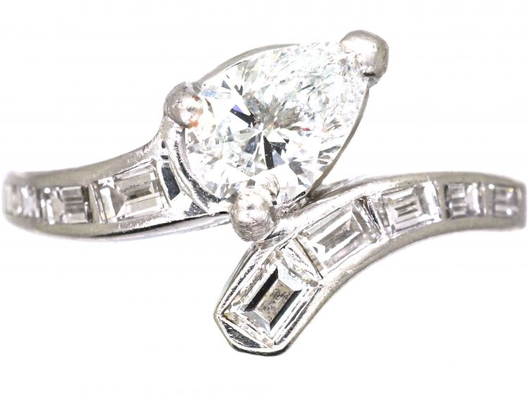 Art Deco Platinum & Iridium  Snake Ring set with Diamonds