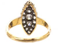 Edwardian 18ct Gold Marquise Ring set with Diamonds
