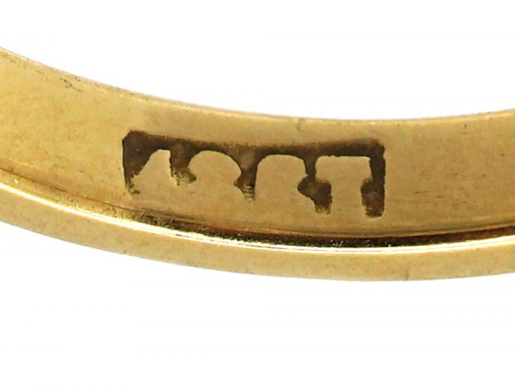 Early 20th Century 18ct Gold & Platinum, Diamond Solitaire Ring with Diamond set Shoulders
