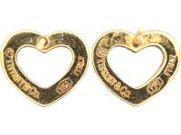 Tiffany & Co 18ct Gold Heart Earrings