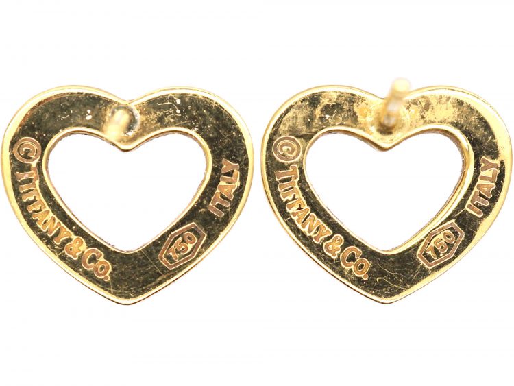 Tiffany & Co 18ct Gold Heart Earrings