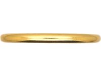 French Early 20th Century 18ct Gold Plain Bangle