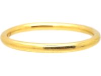 French Early 20th Century 18ct Gold Plain Bangle