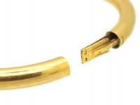 French Early 20th Century 18ct Gold Plain Bangle