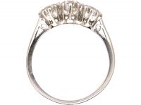 Early 20th Century Platinum, Three Stone Diamond Ring